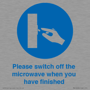 Please switch off the microwave when you have finished